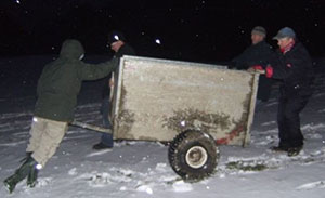 Arbeiter im Schnee