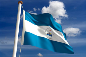 Die Flagge von Nicaragua